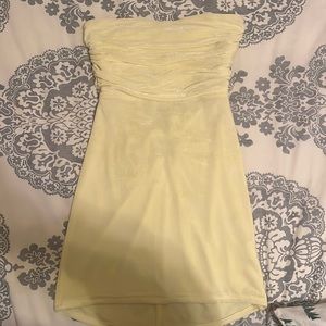 Never worn pastel yellow hoco dress